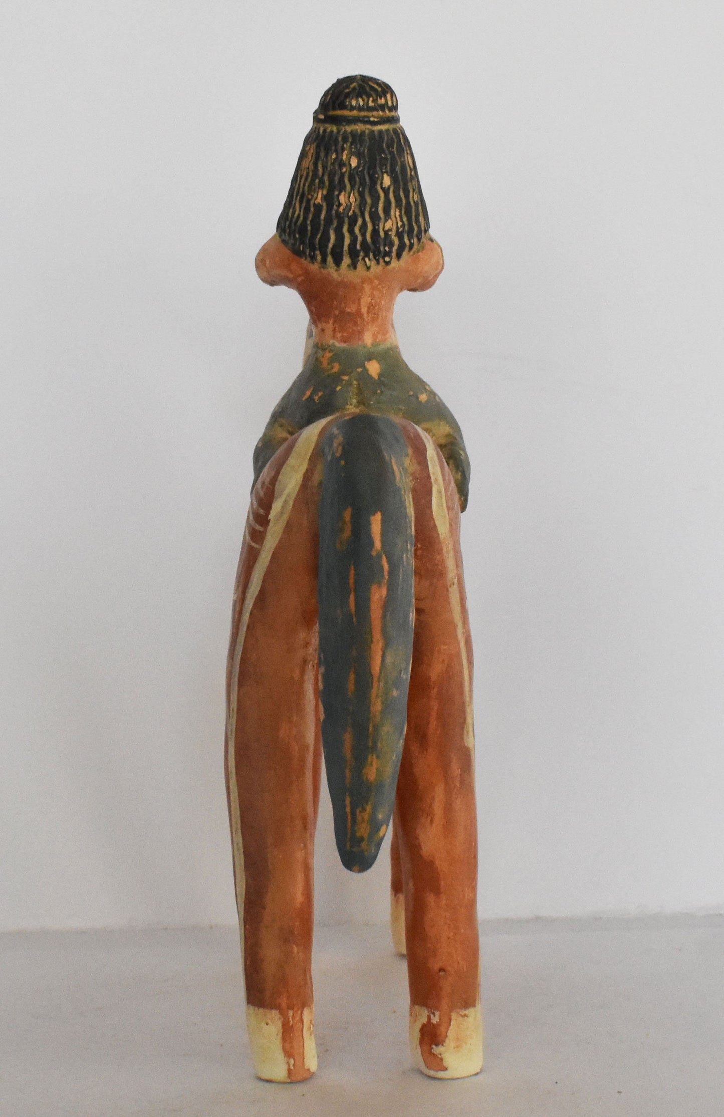 Terracotta horse and rider - Athens, Attica - 500 BC - Symbol of Courage, Integrity, Power - Museum Reproduction - Ceramic Artifact