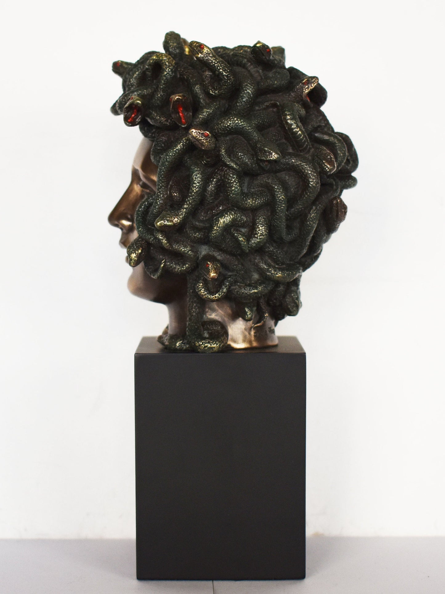 Medusa Bust - Snake-Haired Gorgon - Snake Lady - Monster Figure - Perseus and Goddess Athena myth - Cold Cast Bronze Resin