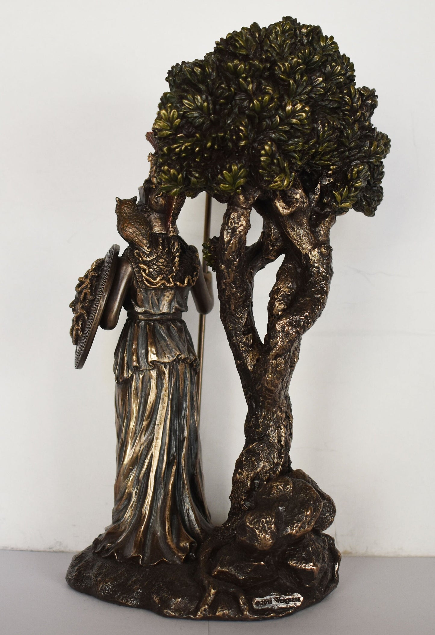 Athena Minerva - Olive Tree - Greek Roman goddes of Wisdom, Strength, Strategy, Courage, Inspiration, Arts, Crafts - Cold Cast Bronze Resin