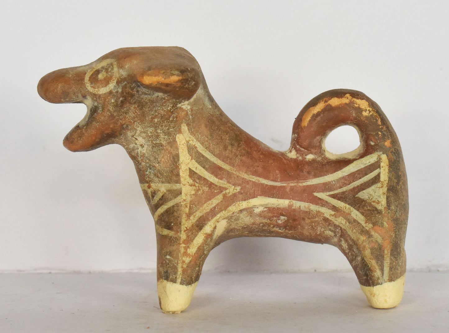 Idol of a Dog -  Mycenae - 1100 BC - Symbol of Loyalty, Vigilance, Guardian, Protector - Miniature - Museum Reproduction - Ceramic Artifact