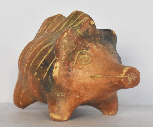 Idol of a Wild Pig -  Mycenae - 1100 BC - Symbol of Abundance, Courage, Generosity - Miniature - Museum Reproduction - Ceramic Artifact