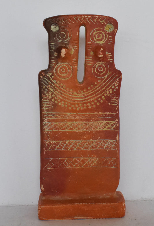 Plank Shaped Figurine - From Vounous - Early Cypriot III - Middle Cypriot I, 2000-1800 BC - Nicosia Museum, Reproduction - Ceramic Artifact