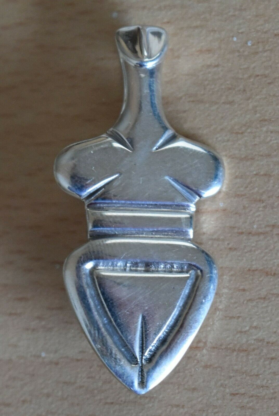 Cycladic Woman Figurine - Fertility Idol - Aegean Sea Civilization - 3300-2000 BC - Greece - Brooch Pin  - 925 Sterling Silver