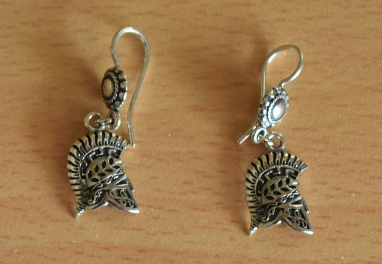 Corinthian Helmet - Ancient Greek Hoplite - Warrior - Earrings - 925 Sterling Silver