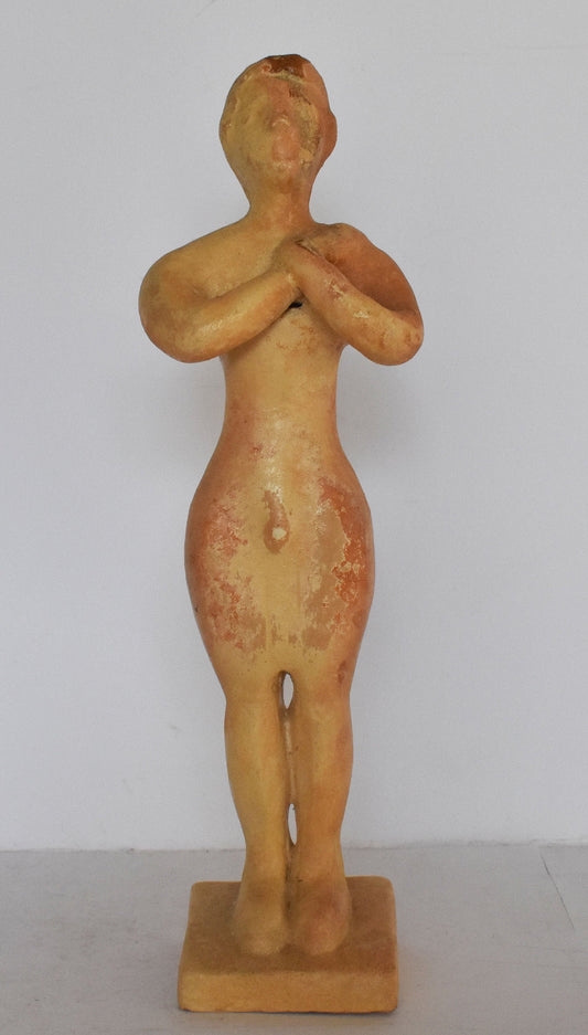 Minoan Male Figurine  - Prayer - Sitia, Crete - 1700-1600 BC - Heracleion Museum - Reproduction - Ceramic Artifact