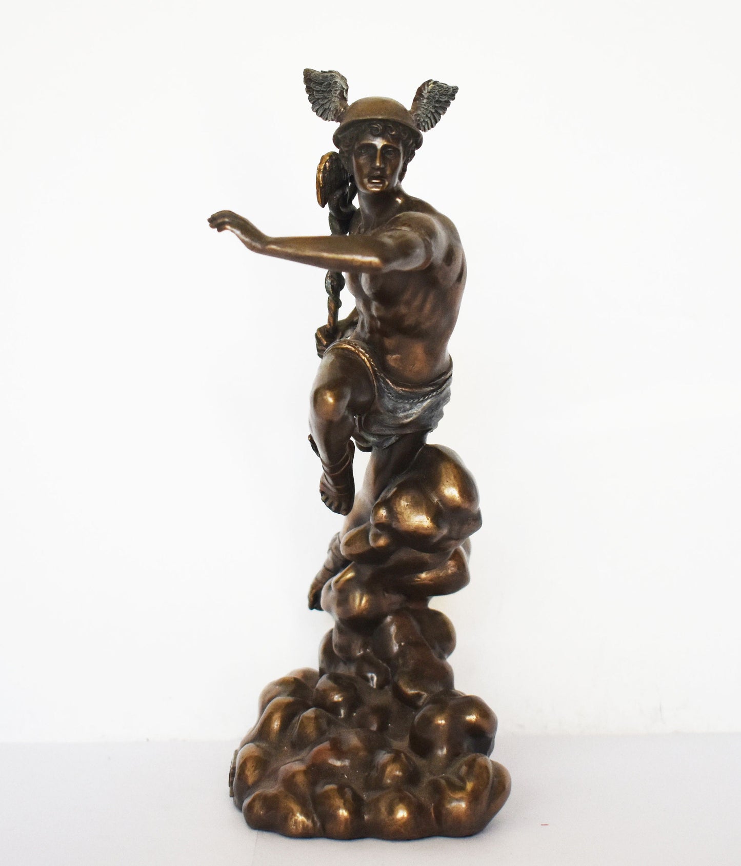Hermes Mercury - Greek Roman God of Travelers, Athletes, Shepherds, Commerce - Psychopomp and divine messenger - Cold Cast Bronze Resin