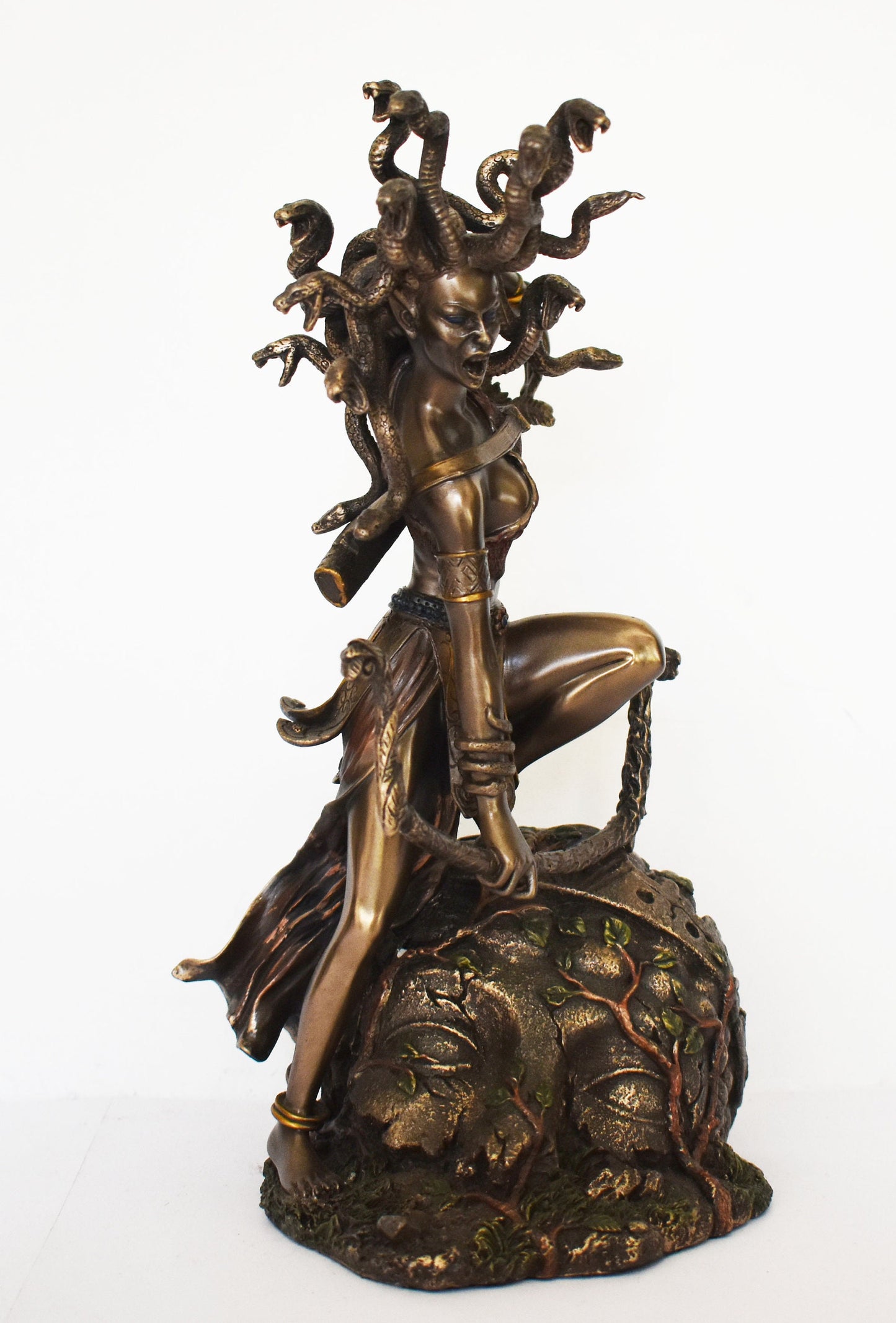 Medusa - Gorgo - The only mortal of the three Gorgons - Snake-Haired Lady - Monster Figure - Perseus Myth - Cold Cast Bronze Resin