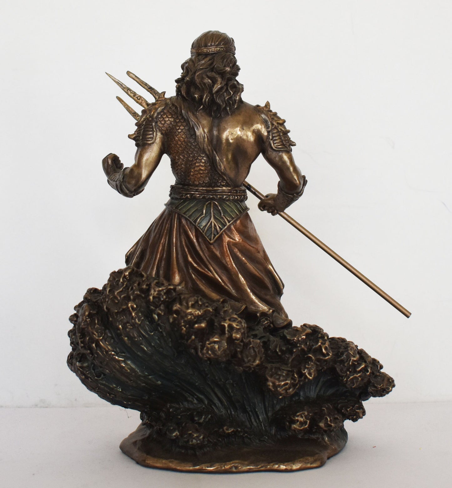 Poseidon Neptune - Greek Roman God of the Sea, Storms, Earthquakes and Horses - Protector of Seafarers - Cold Cast Bronze Resin