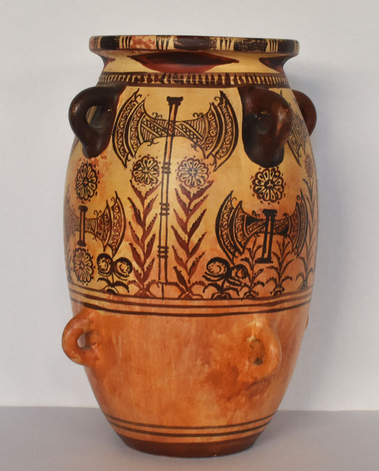 Pithos Vessel with Double-Head Axe, Labrys - Minoan - 1800 BC - Knossos Palace - Crete - Ceramic Vase