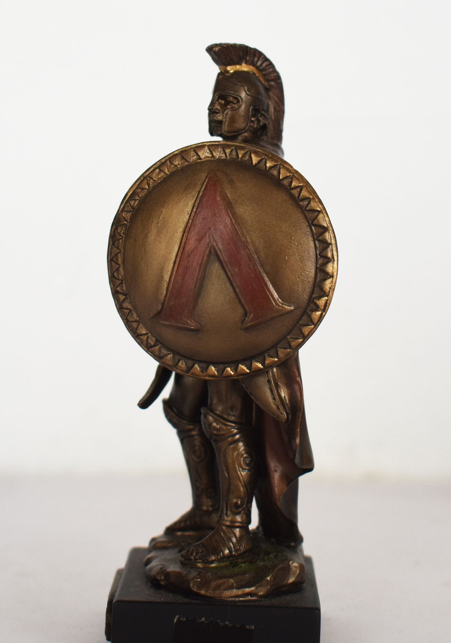 Leonidas Mini - Spartan King - Leader of 300 - Battle of Thermopylae - 480 BC - Molon Labe, Come and Take Them - Cold Cast Bronze Resin