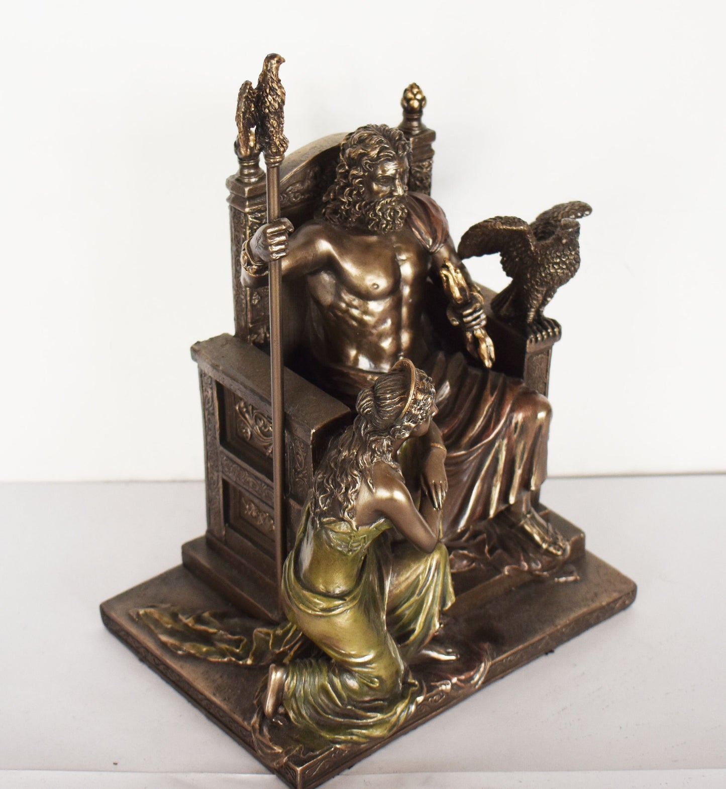 Zeus and Hera - Heavenly Couple - The first Wedding of Olympians - King and Queen of all Gods - Cold Cast Bronze Resin