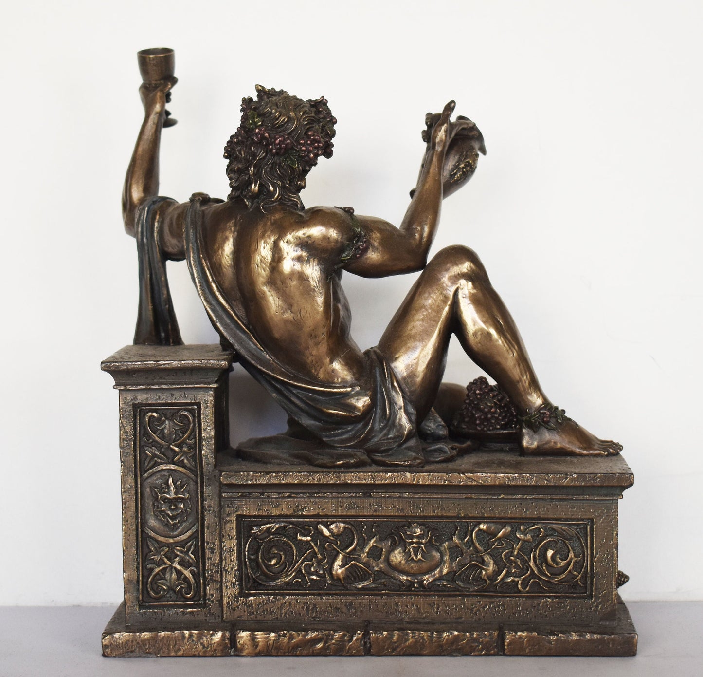 Dionysus Bacchus - Greek Roman God of Wine, Fertility, Ritual Madness, Theater and Religious Ecstasy - Cold Cast Bronze Resin