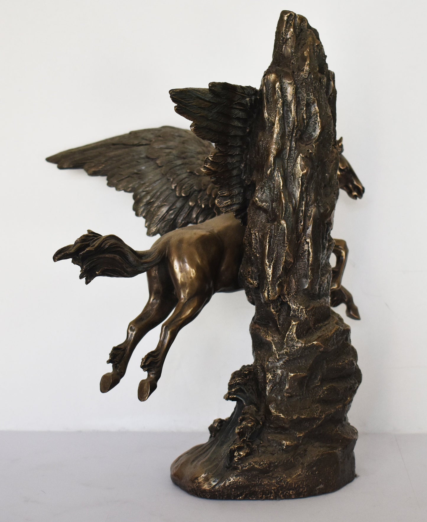 Pegasus - Mythical Immortal Winged Divine Horse - Bellerophon defeats Chimera - Constellation - Cold Cast Bronze Resin
