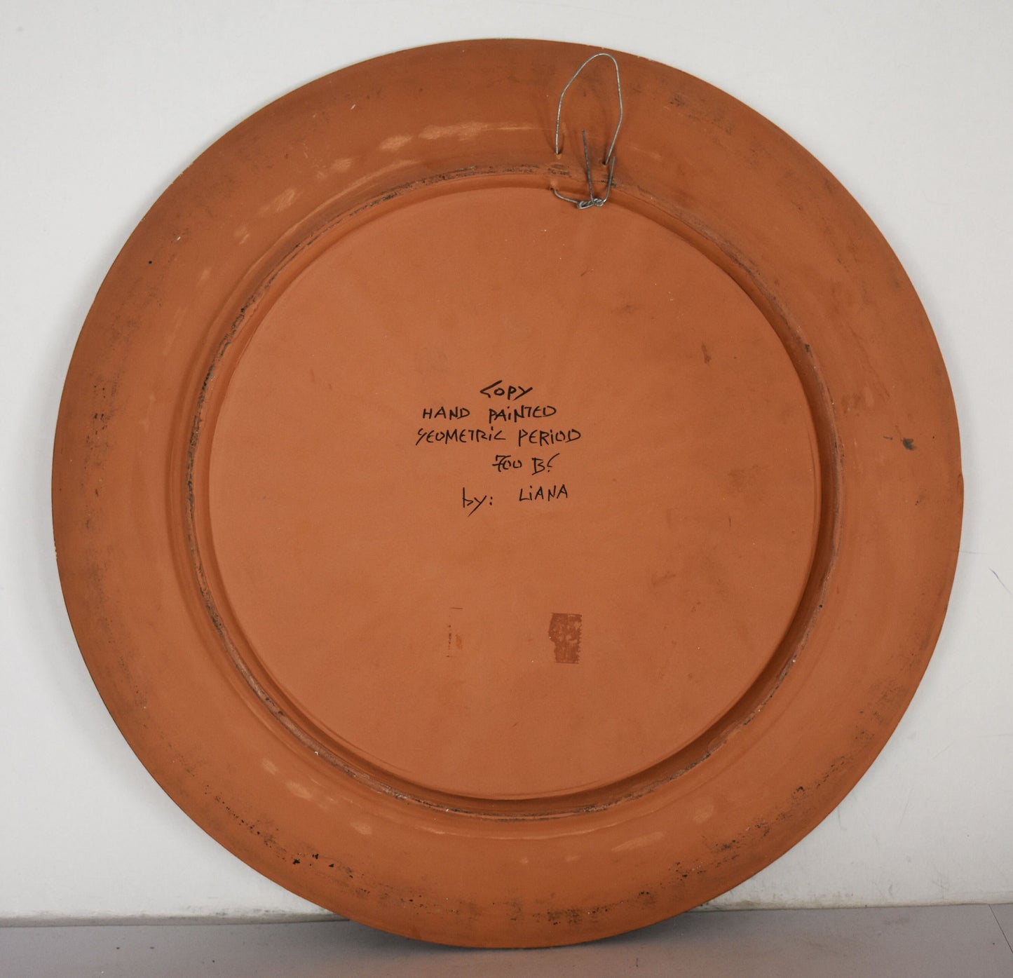 Achilles Fights Against Hector in front of Patroclus Corpse - Trojan War - Geometric Period - 700 BC - Ceramic plate - Handmade in Greece