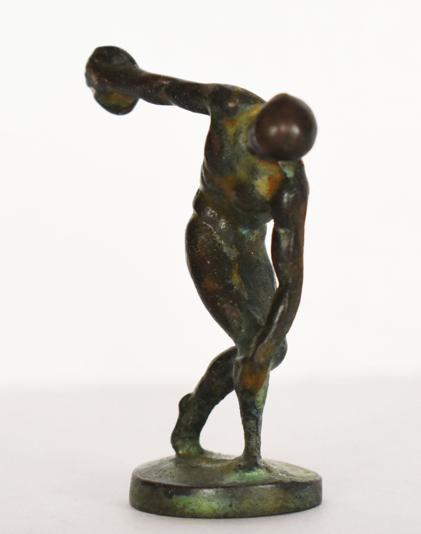 Discobolus of Myron - Miniature - Discus Thrower - Ancient Greek Olympic Games - pure Bronze Sculpture