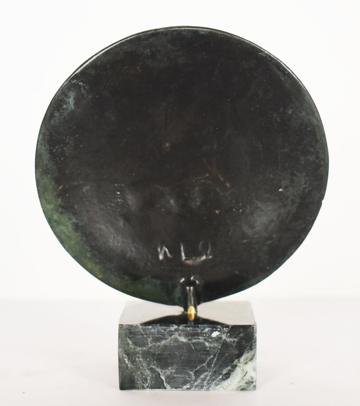 Ancient Greek Medusa Shield - Apotropaic Symbol - Marble Base - Museum Replica - pure Bronze Sculpture