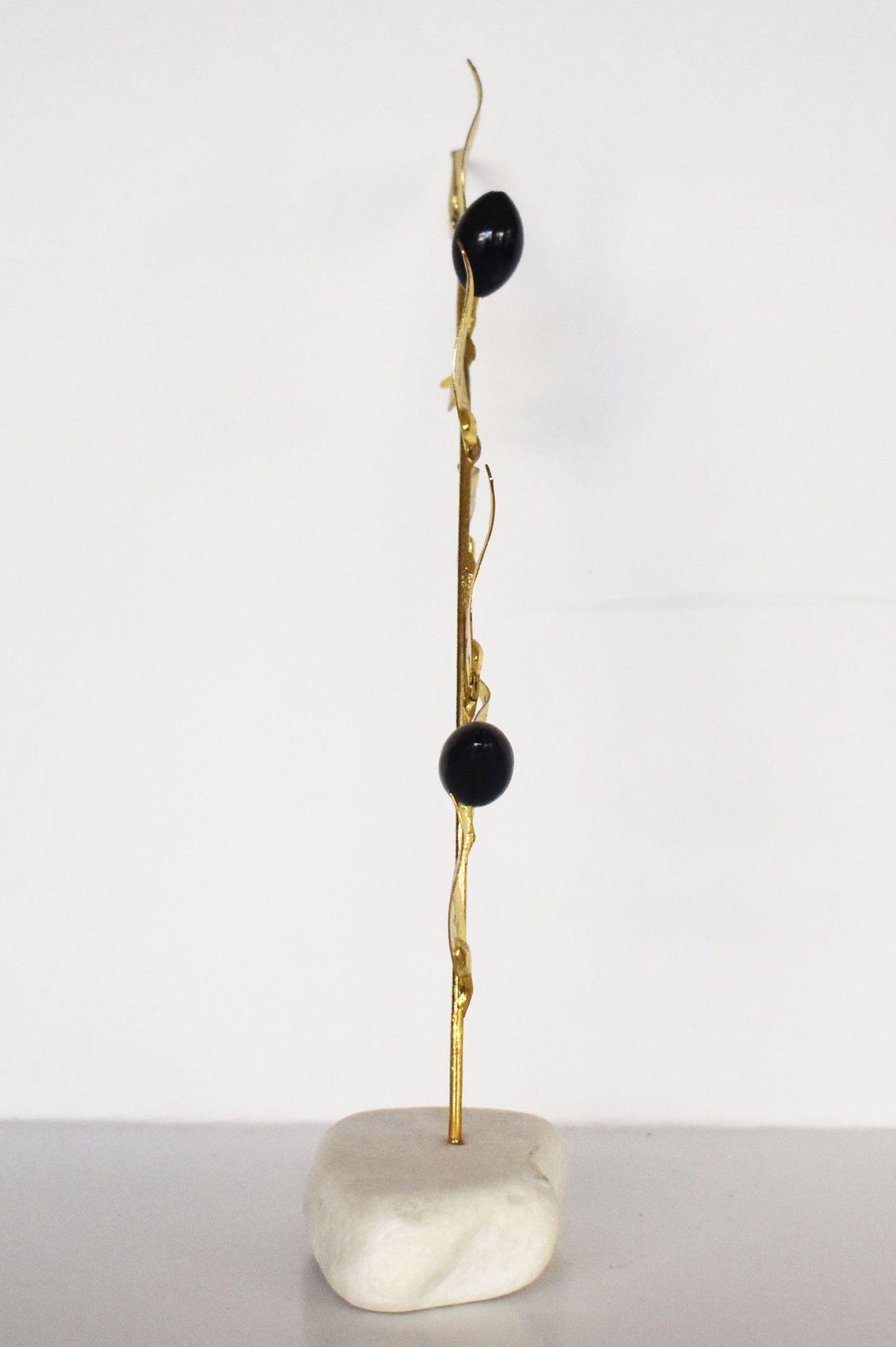 Olive Branch - Ancient Greek Symbol of Peace and Victory - Olympic Games Prize - Marble Base - pure bronze statue