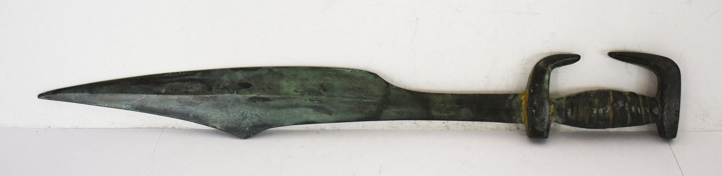 King Leonidas Sword - Small - Spartan Leader of 300 - Battle of Thermopylae against Persians - 480 BC - Small - pure Bronze Sculpture