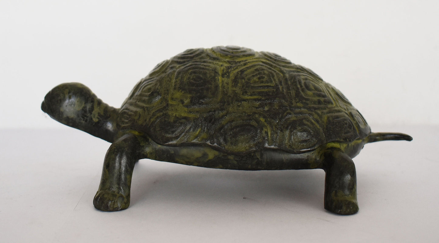Turtle - Symbol of Wisdom and Knowledge - Personifies Water, the Moon, the Earth, Time, Immortality and Fertility - pure Bronze Sculpture