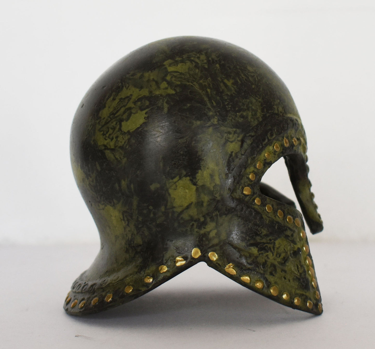 Ancient Greek Corinthian Helmet, from Olympia - Museum Replica - pure bronze statue
