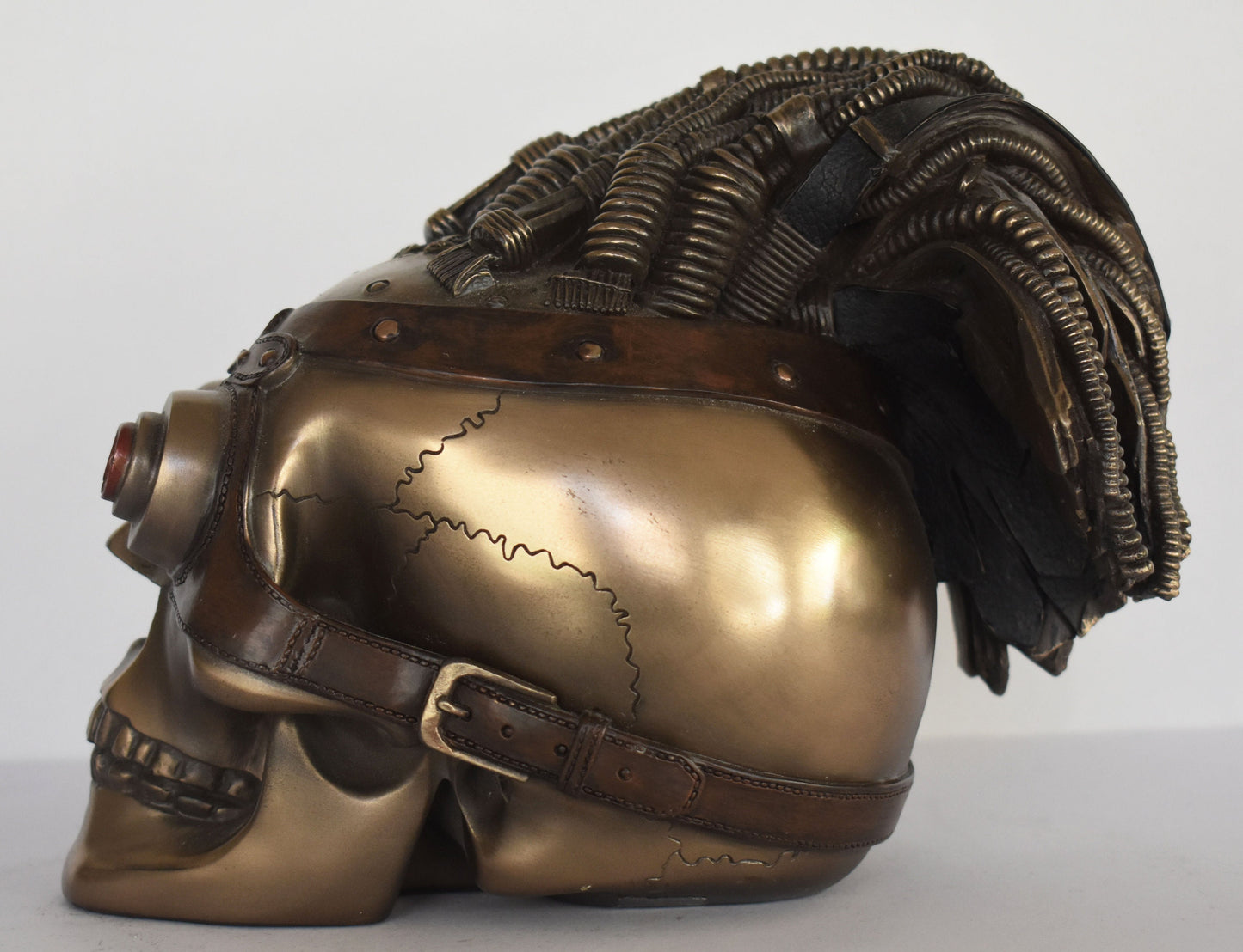 Scull - Steampunk - Modern Art - Decoration - Cold Cast Bronze Resin
