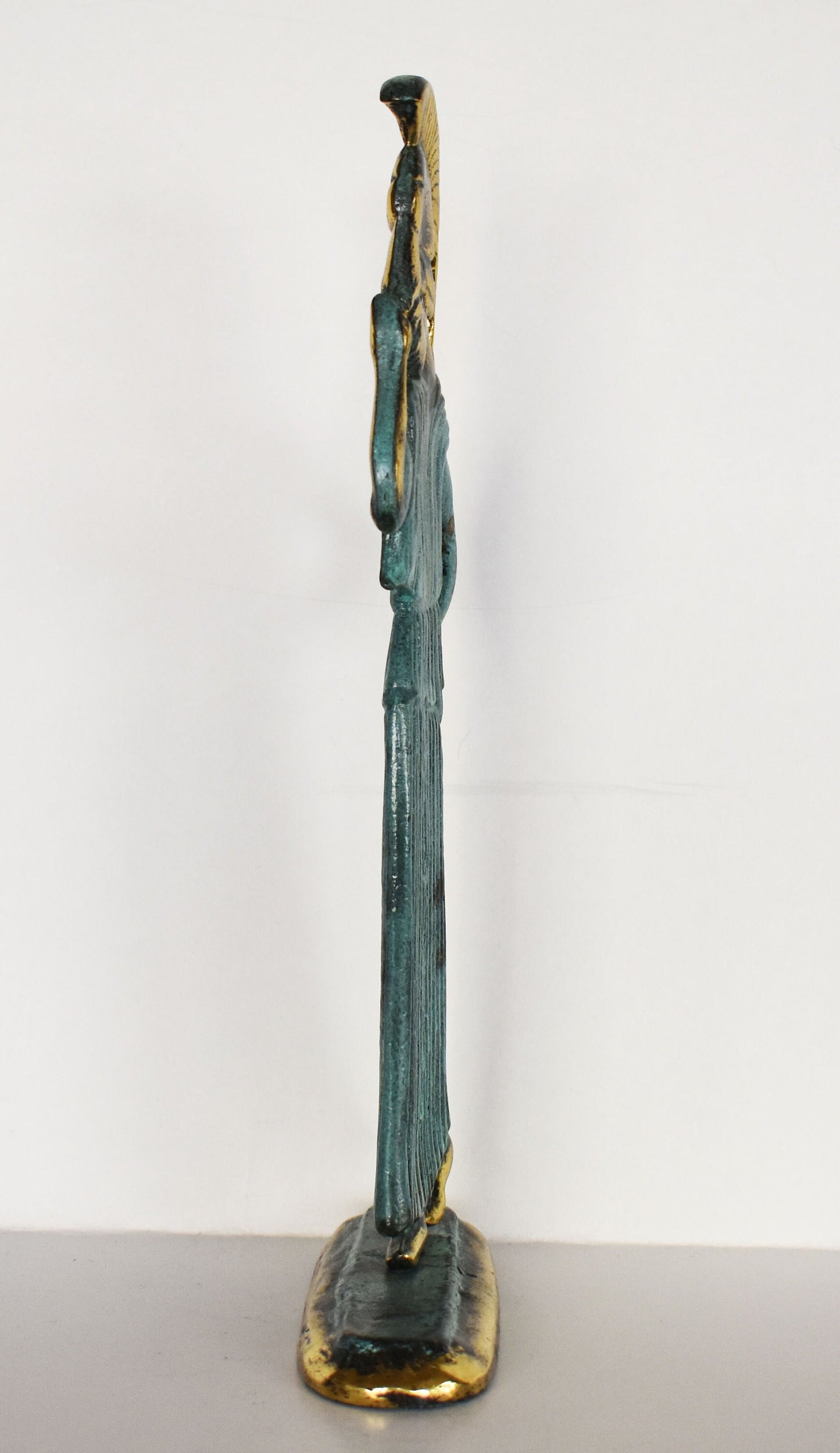 Mourning Athena - Reproduction from a marble relief - Acropolis Museum - pure bronze statue