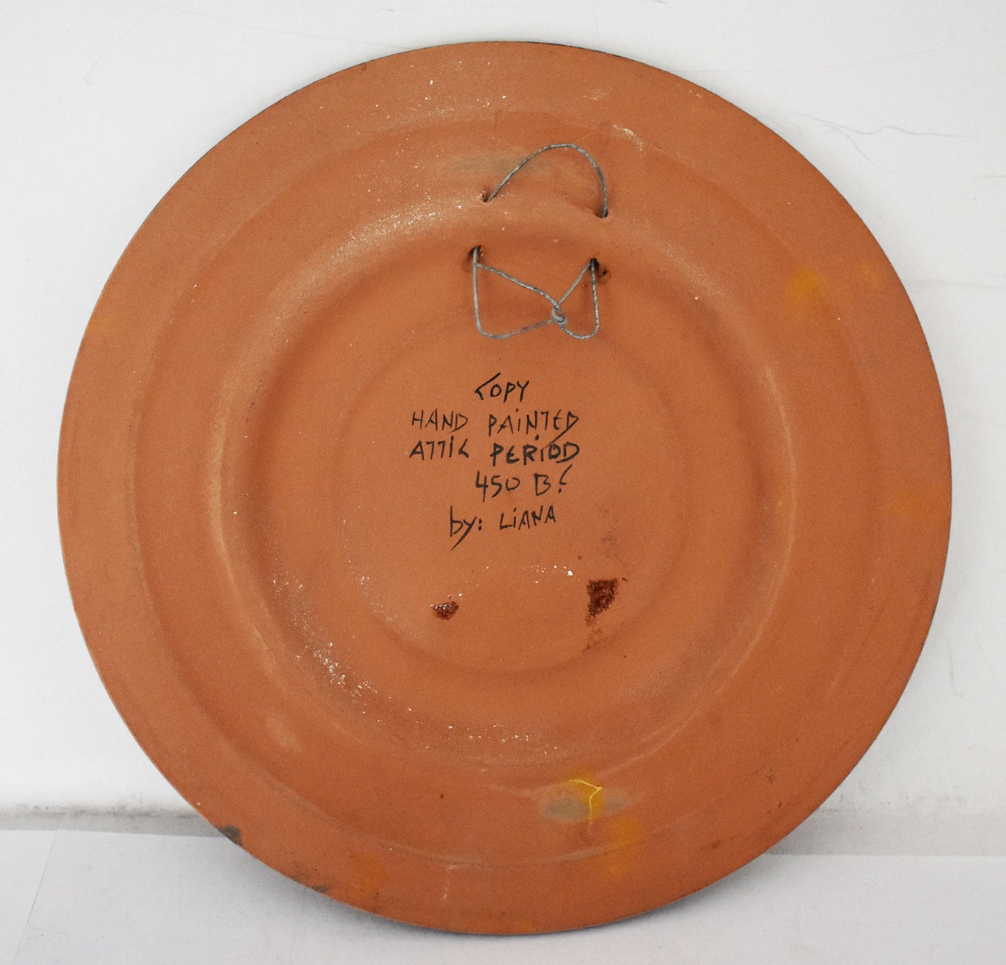 Dionysus Bacchus - Greek Roman God of Wine, Fertility, Ecstasy - Meander - Attic Period - 450 BC - Ceramic plate - Handmade in Greece