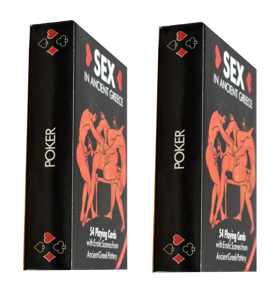 2 Decks of Ancient Greek Lovers inspired by black figured pottery Canasta Bridge Poker Erotic Scenes Games - Greece Kama Sutra Playing Cards