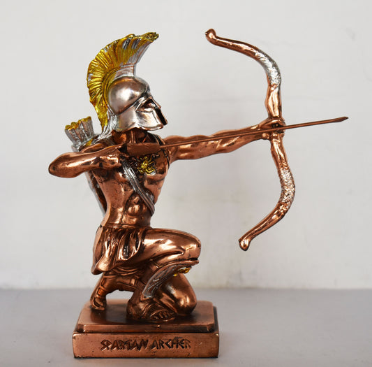 Spartan Archer - King Leonidas Warrior - 300 against Persian Army - Battle of Thermopylae - 480 BC  - Copper Plated Alabaster