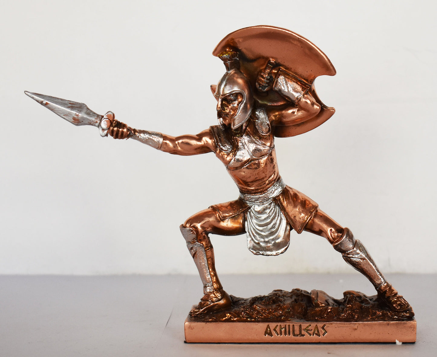 Achilles - King of the Myrmidons - Strongest Warrior and Hero in the Greek army during the Trojan War - Iliad - Copper Plated Alabaster