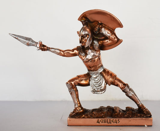 Achilles - King of the Myrmidons - Strongest Warrior and Hero in the Greek army during the Trojan War - Iliad  - Copper Plated Alabaster