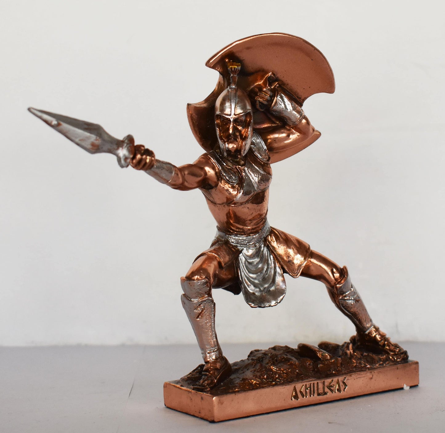 Achilles - King of the Myrmidons - Strongest Warrior and Hero in the Greek army during the Trojan War - Iliad - Copper Plated Alabaster
