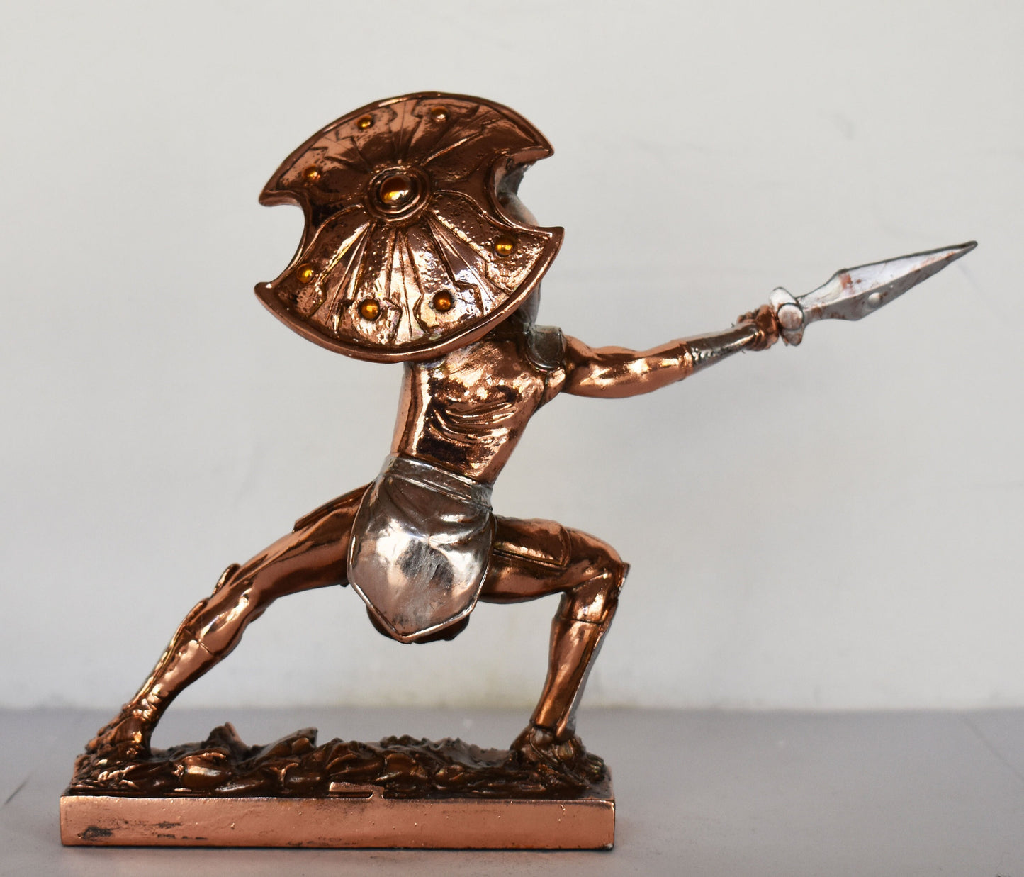 Achilles - King of the Myrmidons - Strongest Warrior and Hero in the Greek army during the Trojan War - Iliad - Copper Plated Alabaster