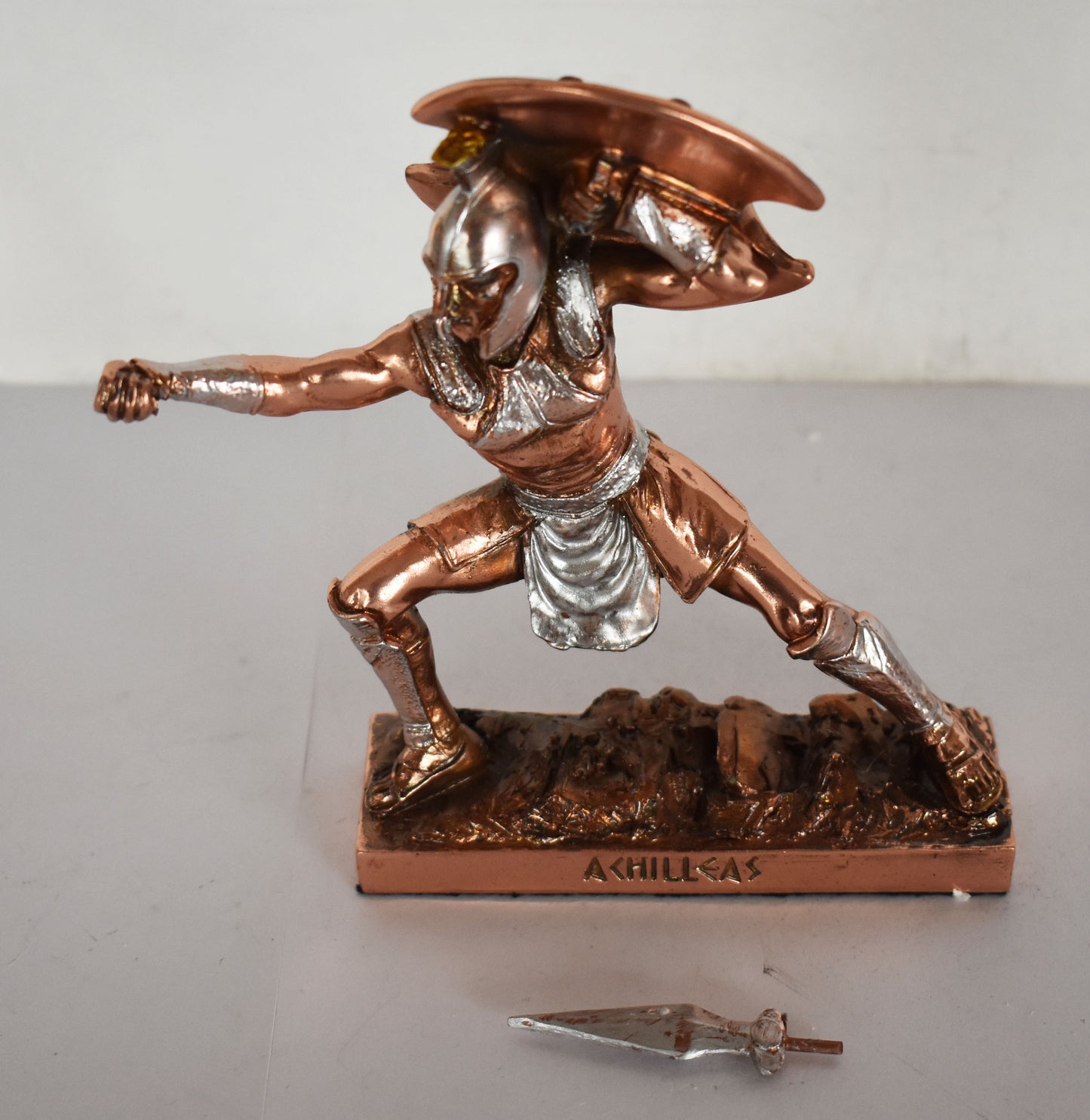 Achilles - King of the Myrmidons - Strongest Warrior and Hero in the Greek army during the Trojan War - Iliad - Copper Plated Alabaster