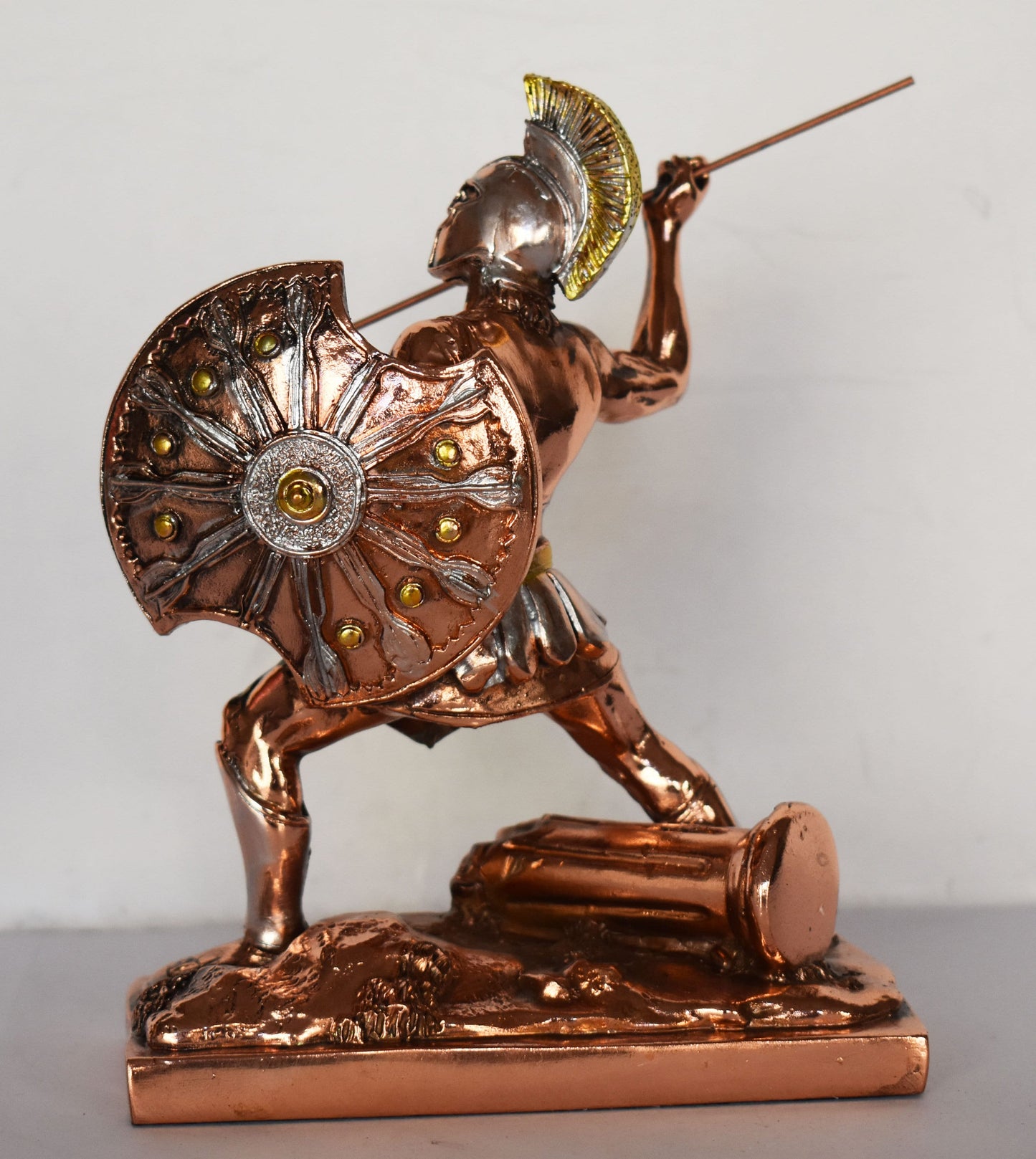 Achilles - King of the Myrmidons - Greek Hero of the Trojan War - Son of Thetis and Peleus - Homer's Iliad - Copper Plated Alabaster