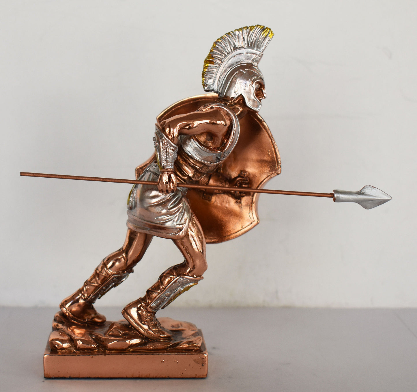 Achilles - Myrmidon's King - Greek Hero - Son of Thetis and Peleus - Trojan War - Homer's Iliad - Copper Plated Alabaster