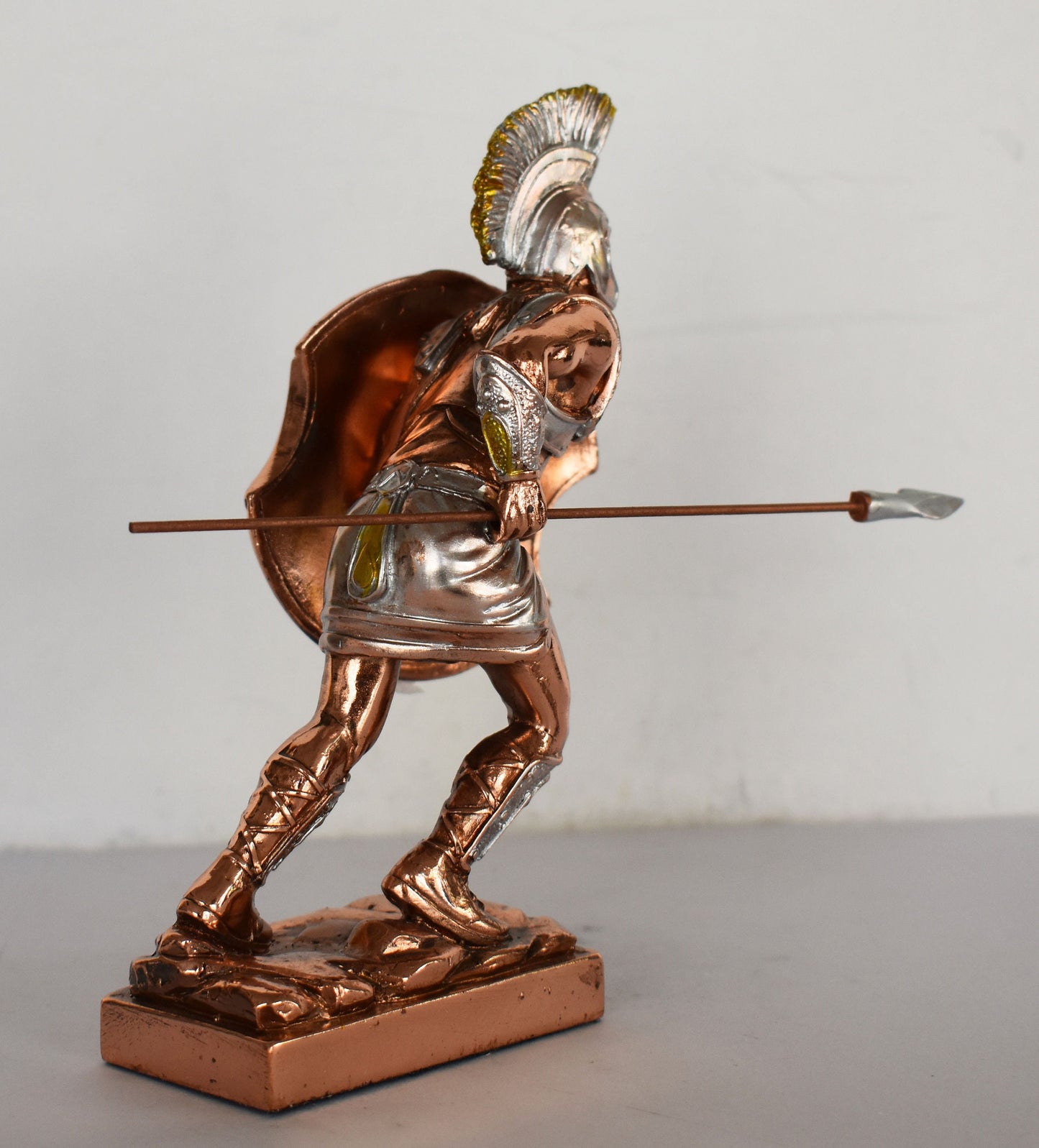 Achilles - Myrmidon's King - Greek Hero - Son of Thetis and Peleus - Trojan War - Homer's Iliad - Copper Plated Alabaster
