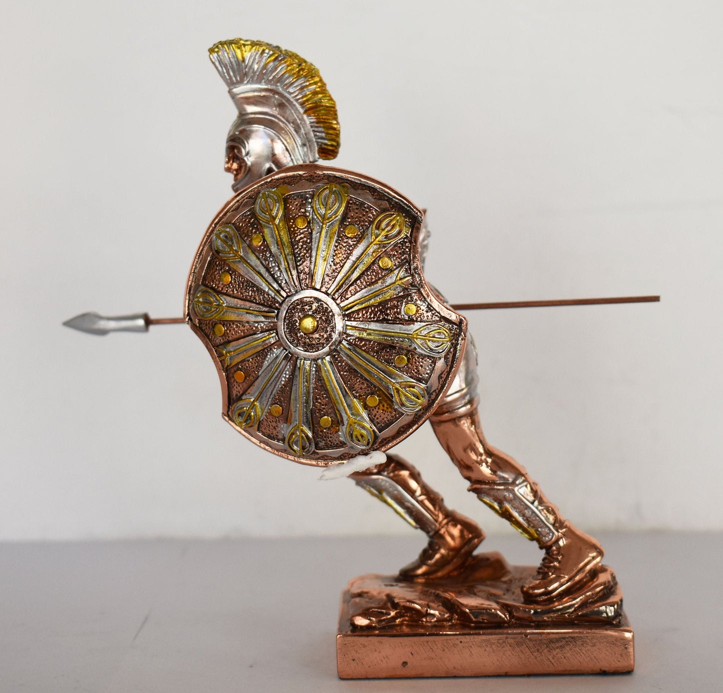 Achilles - Myrmidon's King - Greek Hero - Son of Thetis and Peleus - Trojan War - Homer's Iliad - Copper Plated Alabaster