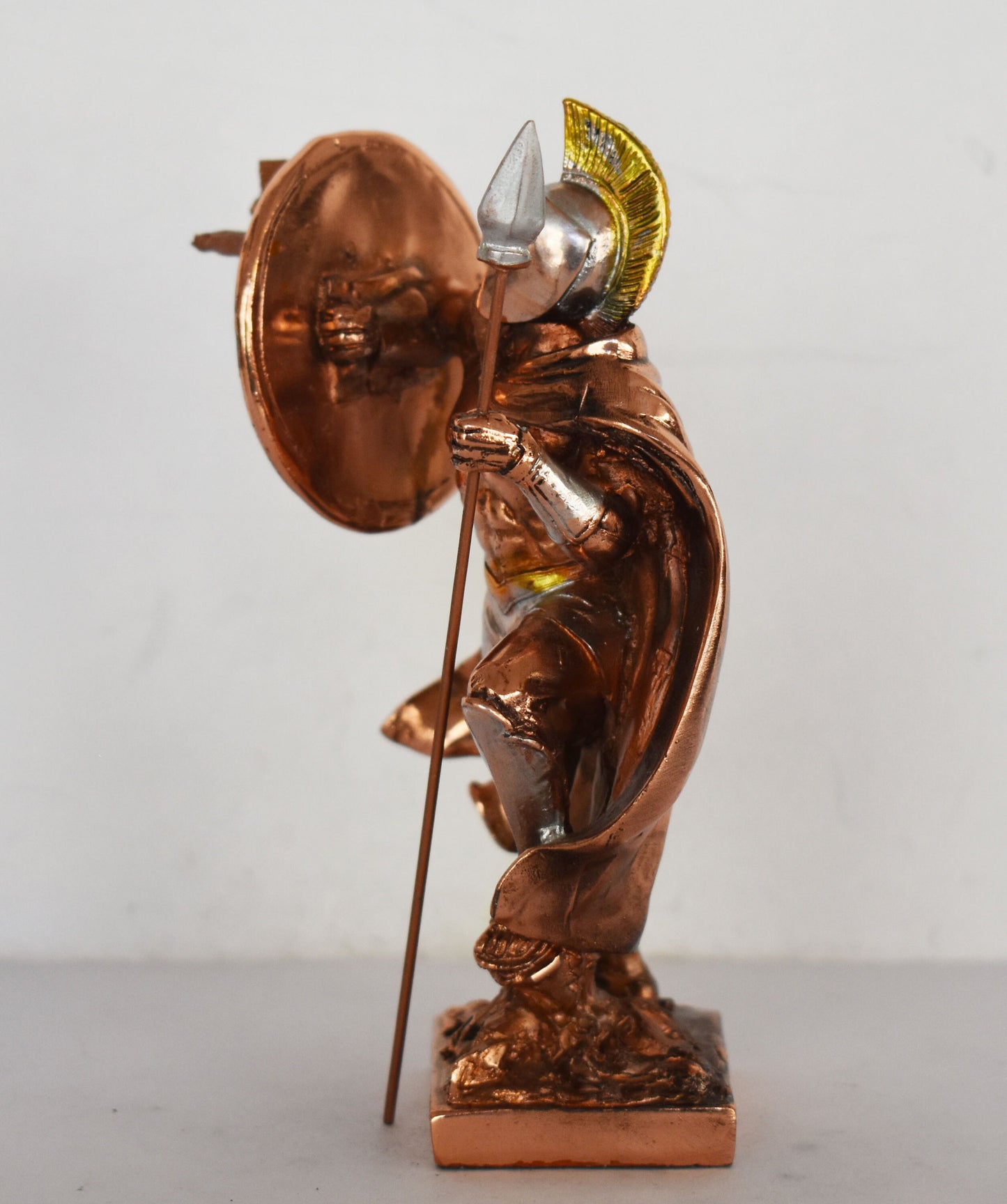 Leonidas - Spartan King - Leader of 300 - Battle of Thermopylae - 480 BC - gave his life for Greece - Molon Labe - Copper Plated Alabaster