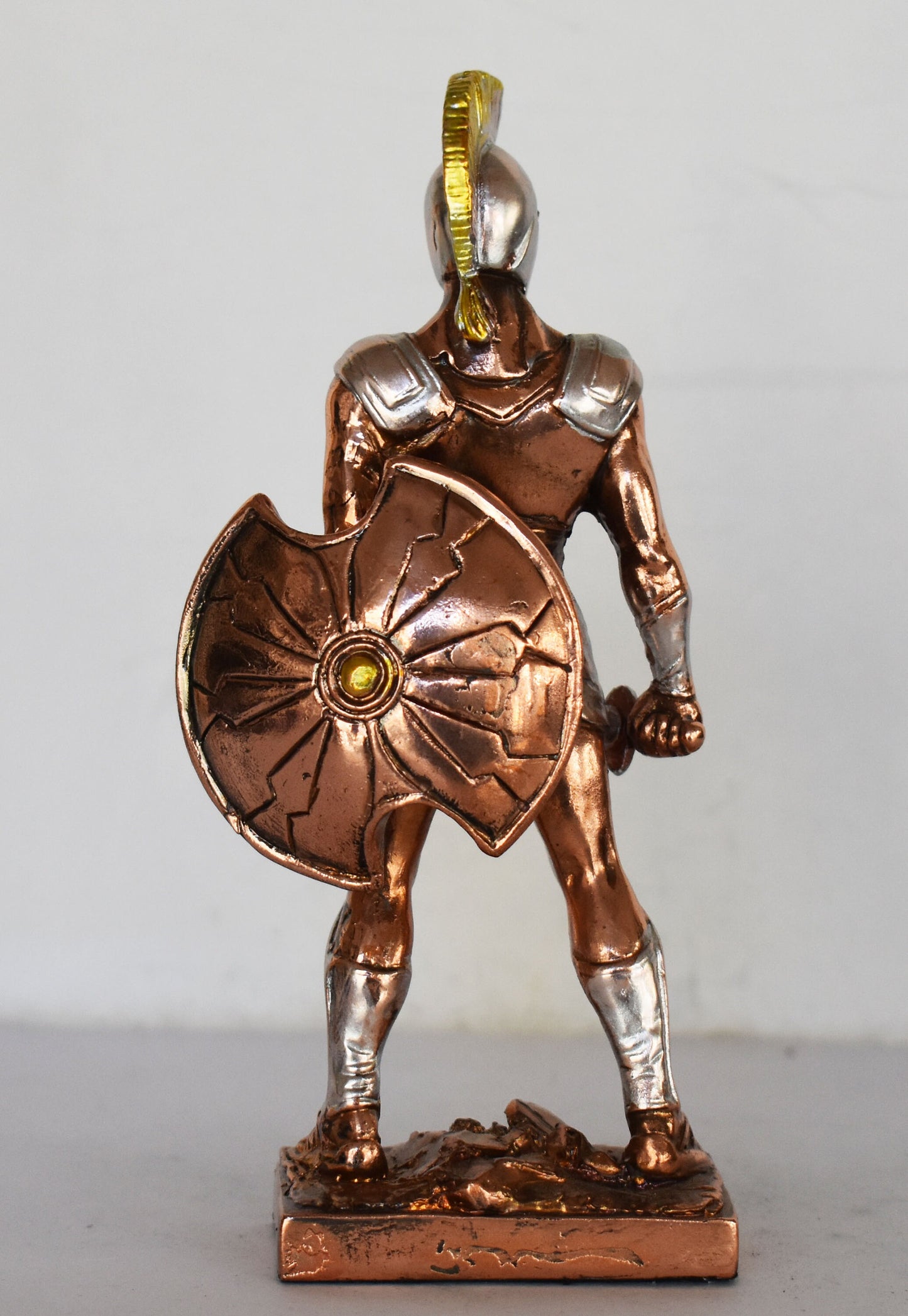 Achilles - King of the Myrmidons - Greek Hero - Son of the Nereid Thetis and Peleus - Trojan War - Homer's Iliad  - Copper Plated Alabaster