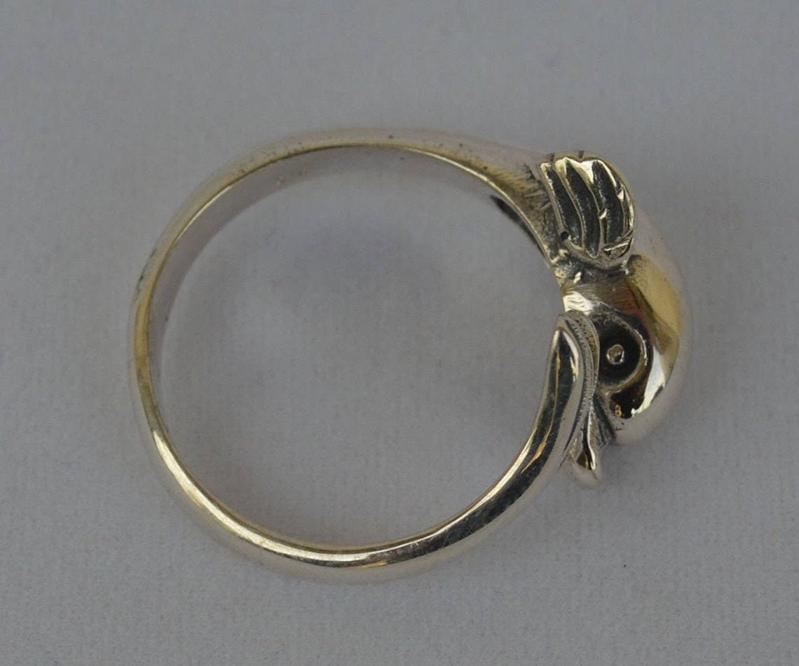 Dolphin - Symbol of Freedom, Protection and Good Luck - Ring - Size Between Us 6 to 8 1/2 - 925 Sterling Silver