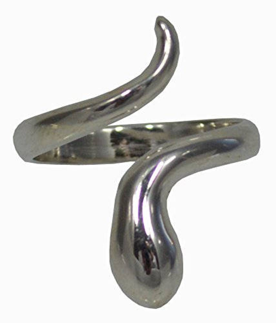 Minoan Snake - Greek Symbol of Rebirth, Transformation, Immortality and Healing - Ring - Size Between Us 6 to 8 1/2  - 925 Sterling Silver
