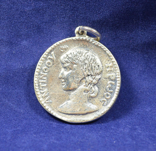 Antinous - An Ancient Love Story with Roman Emperor Hadrian over the Centuries - Medallion - Pendant - 925 Sterling Silver