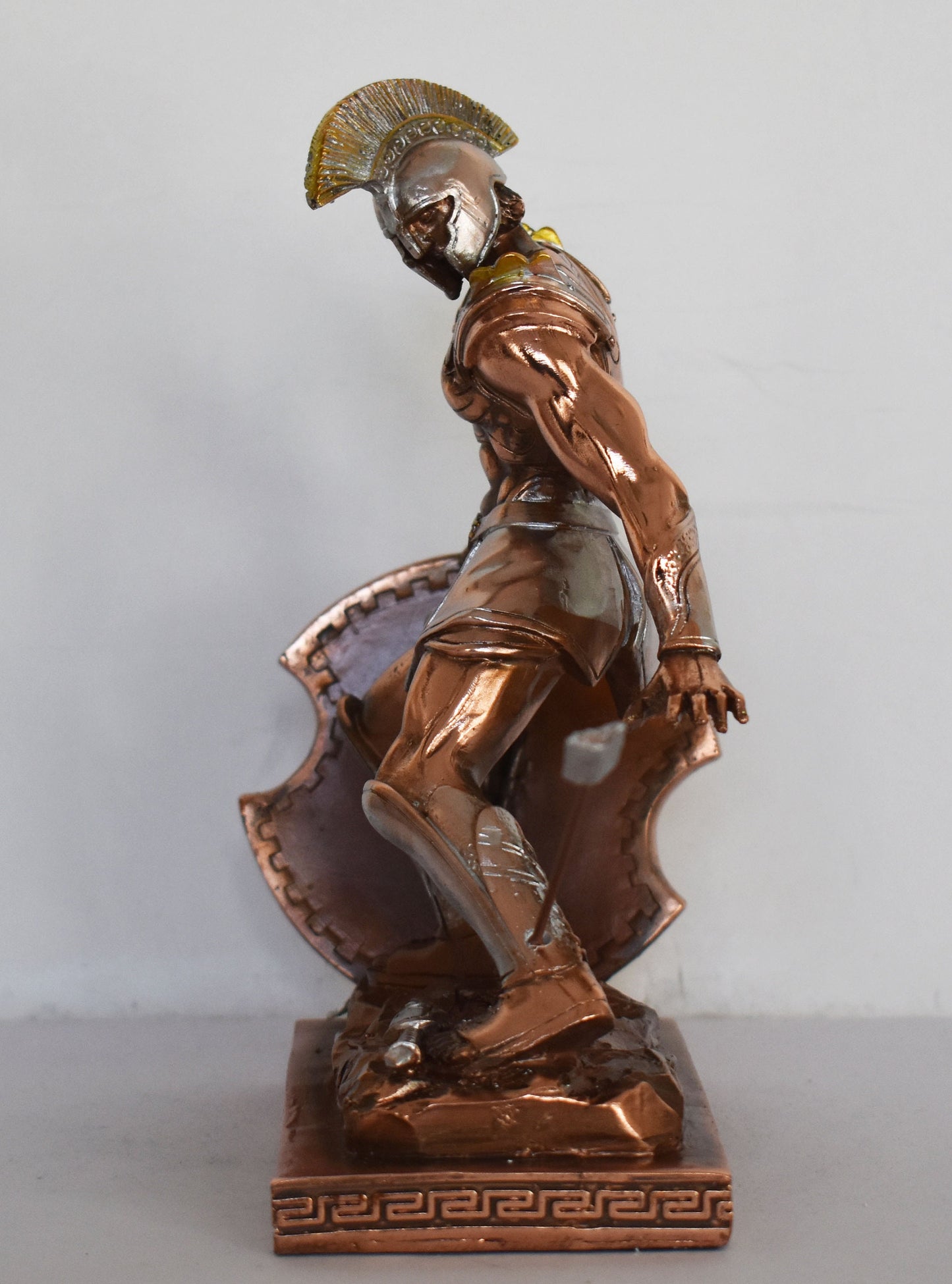 Achilles - King of the Myrmidons - Legendary Greek Hero - Son of Thetis and Peleus - Trojan War - Homer's Iliad - Copper Plated Alabaster