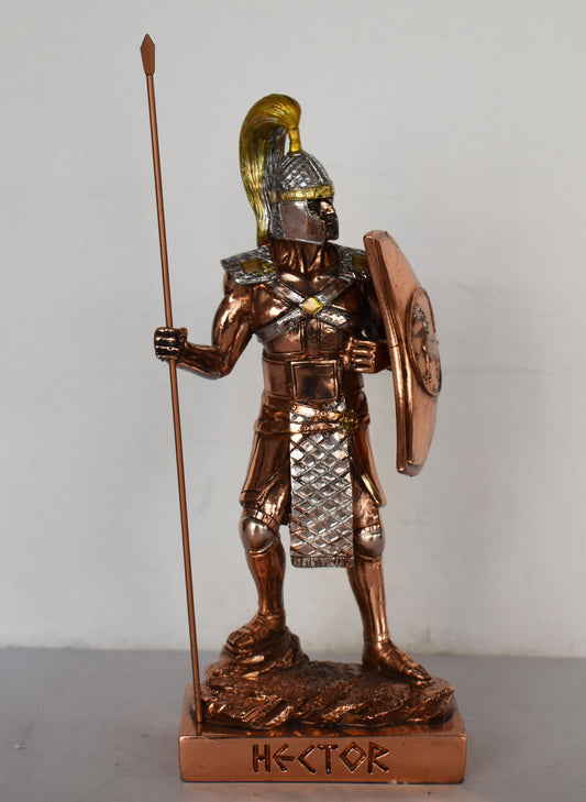 Hector - Trojan Prince and Warrior- Son of King Priam and Queen Hecuba - Husband of Andromache - Homer's Iliad- Copper Plated Alabaster
