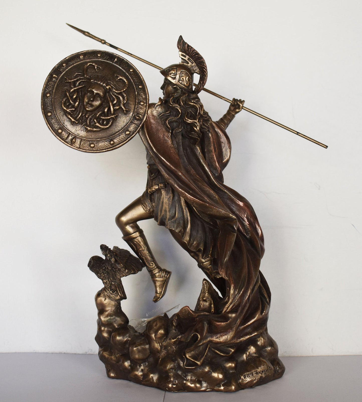 Athena Minerva - Greek Roman goddes of Wisdom, Strength, Strategy, Courage, Inspiration, Arts - Acropolis - Cold Cast Bronze Resin
