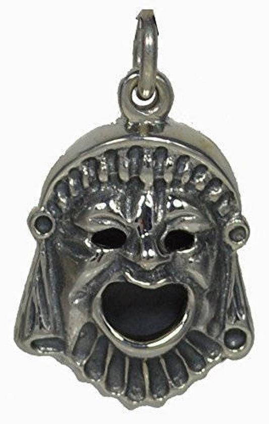 Comedy Mask - Ancient Greek Theater - Pendant - 925 Sterling Silver