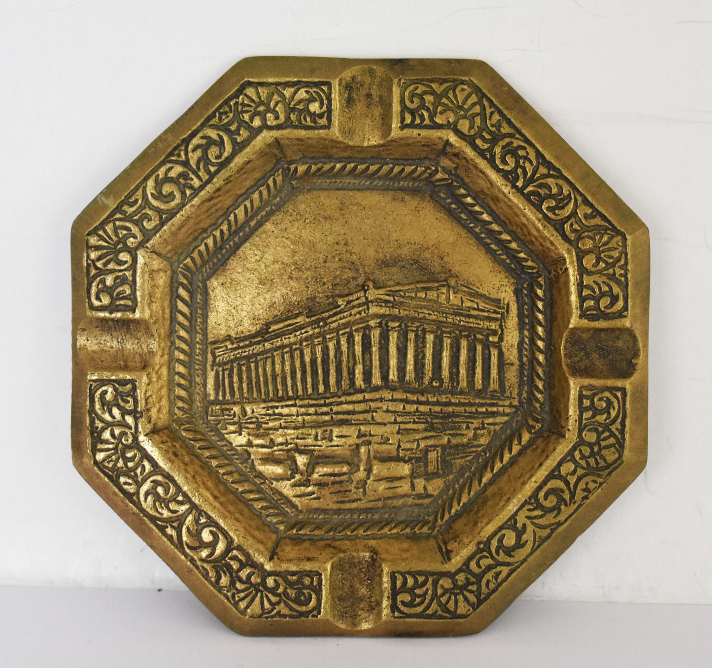 Parthenon - Ashtray - Dedicated by the Athenians to Athena Parthenos, the Patron of their City - pure bronze statue