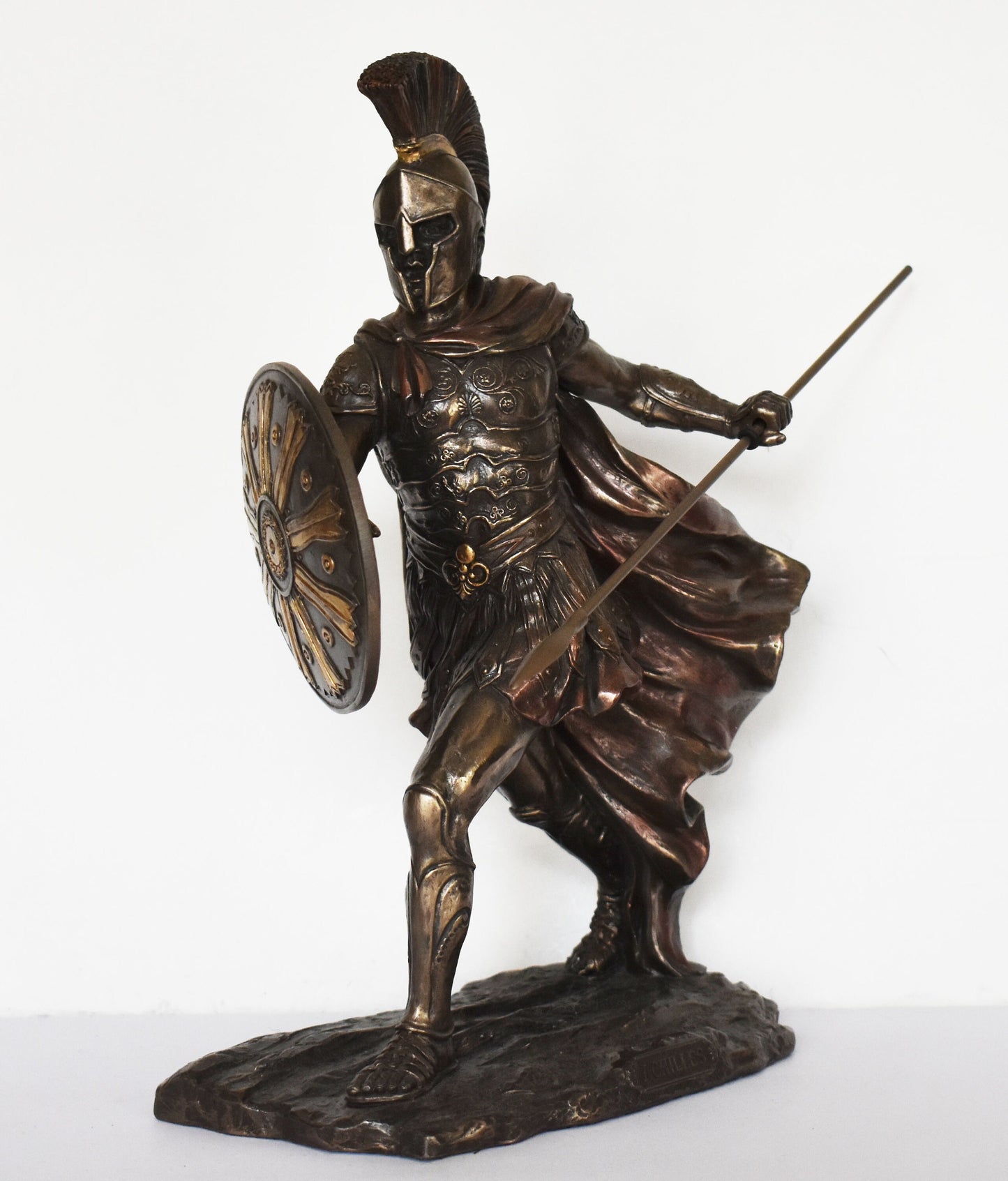 Achilles, Greek Hero - King of the Myrmidons - Son of Thetis and Peleus - Trojan War - Homer's Iliad - Cold Cast Bronze Resin