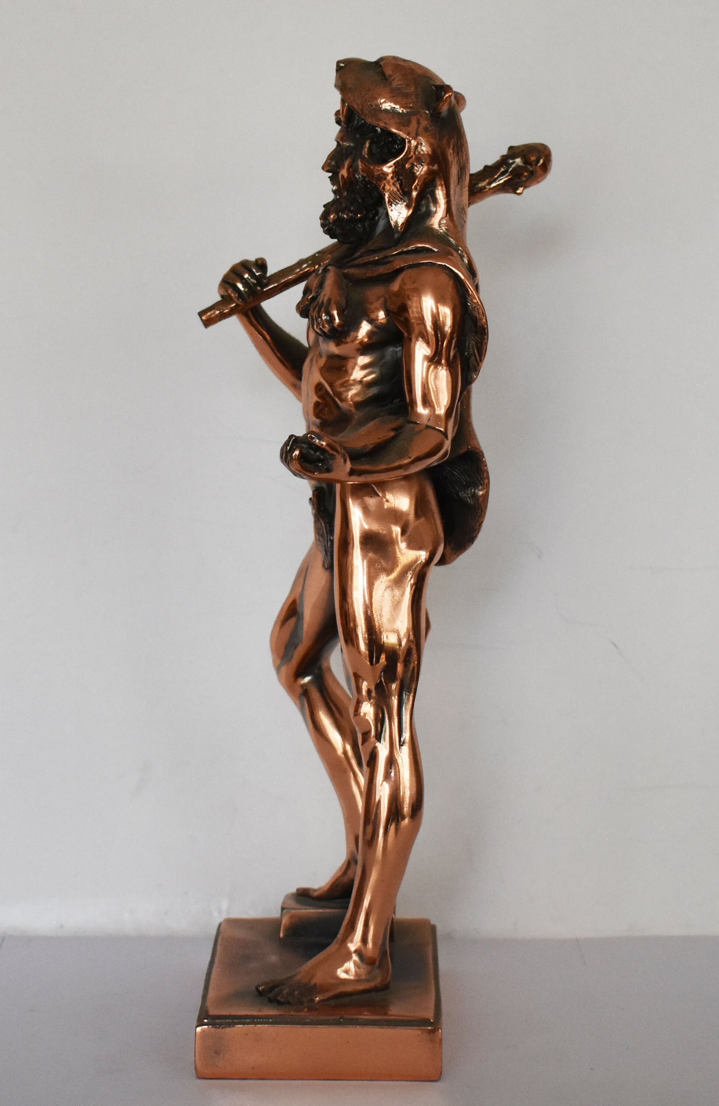 Hercules - Heracles - Son of Zeus and Alcmene - Greek Divine Hero - The 12 Labours - Strong, Brave and Masculine - Copper Plated Alabaster